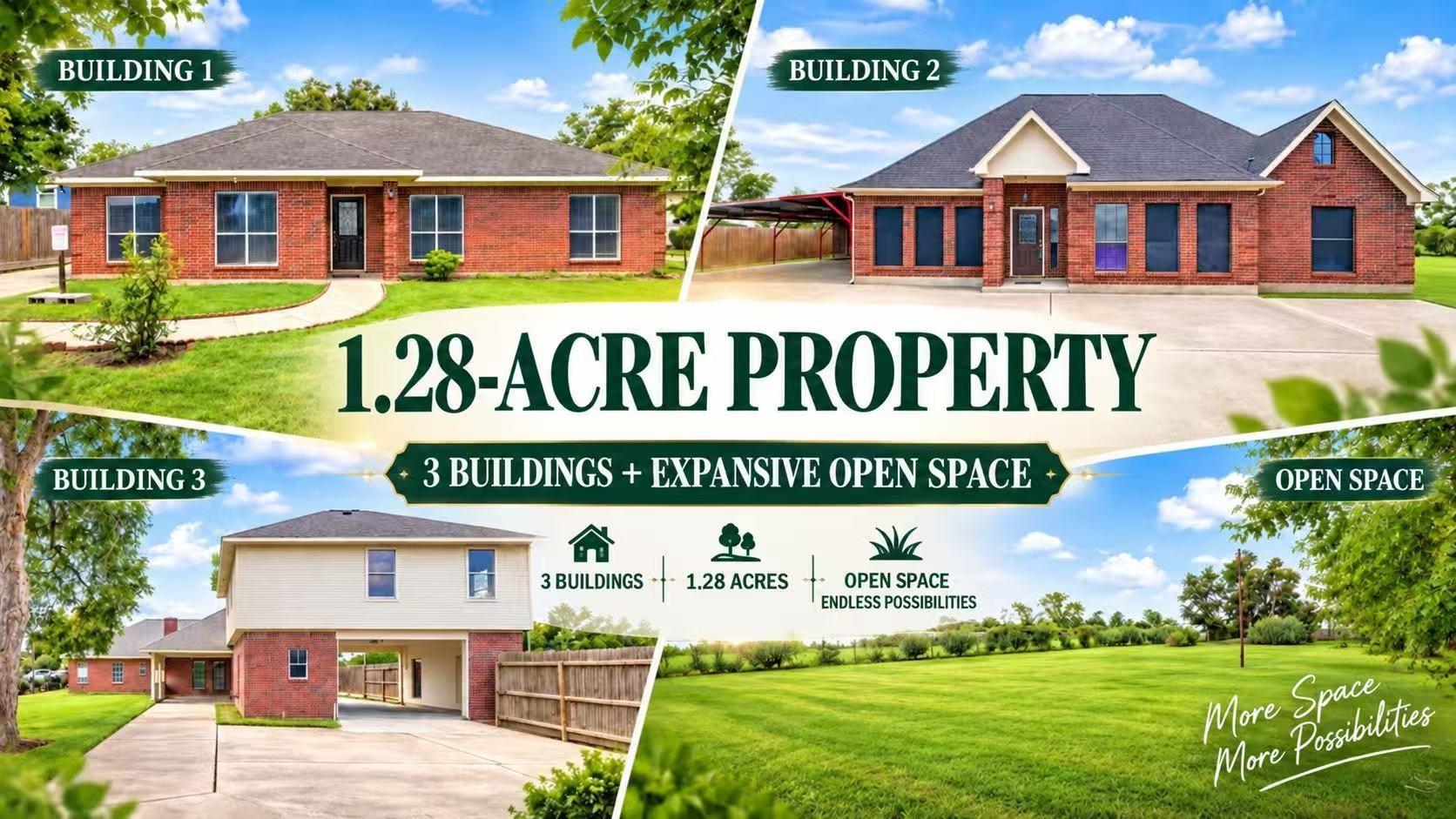 Overview of the 1.28-acre multi-residence property at 1411 and 1411 1/2 Guadalupe St