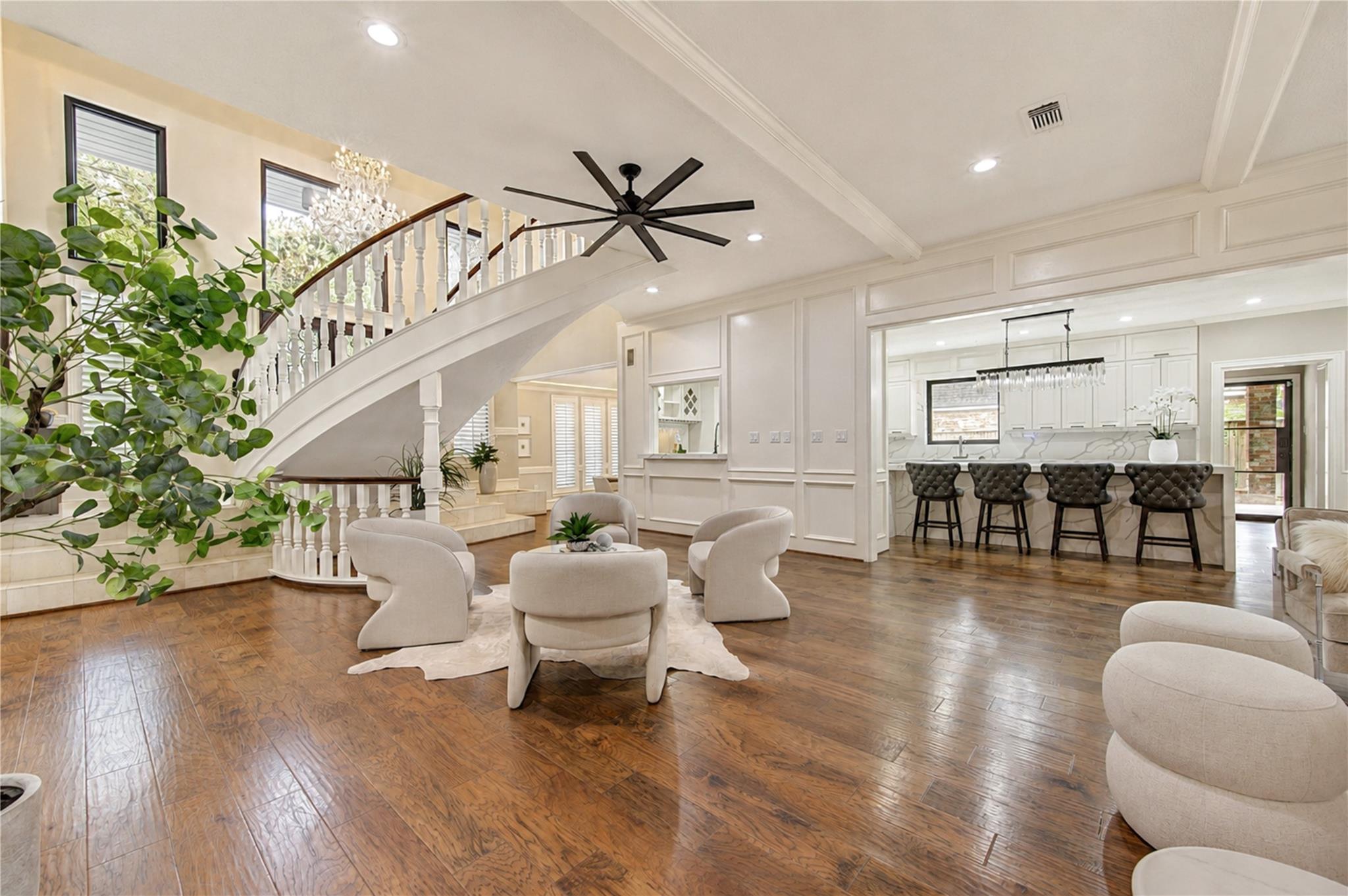 Open living room and remodeled kitchen at 19822 Summerset Way