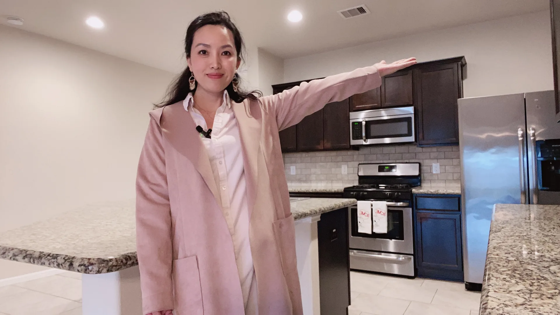 Joyce Tang presenting the interior of a Greater Houston home