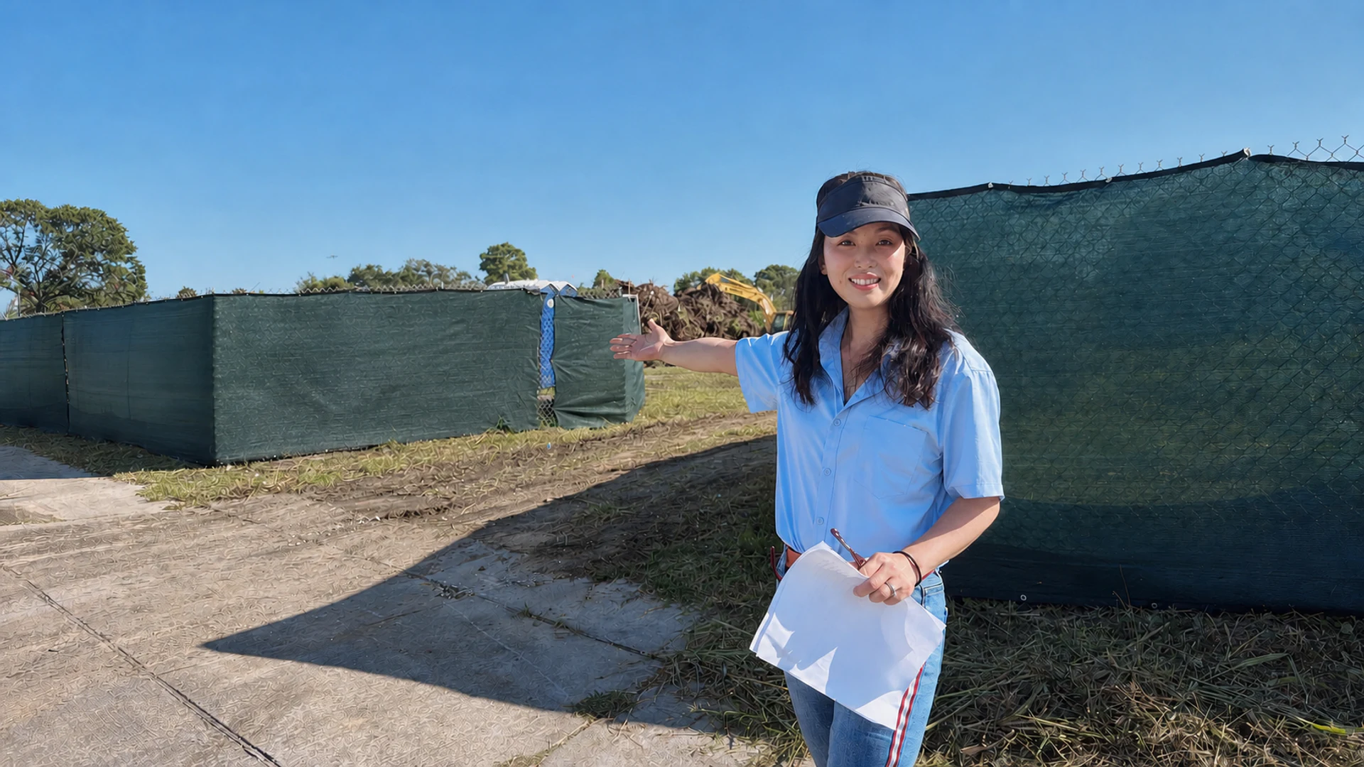 Joyce Tang presenting an active Greater Houston land development and construction site
