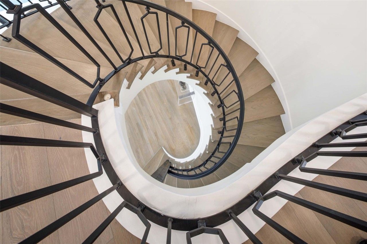 Circular staircase viewed from above