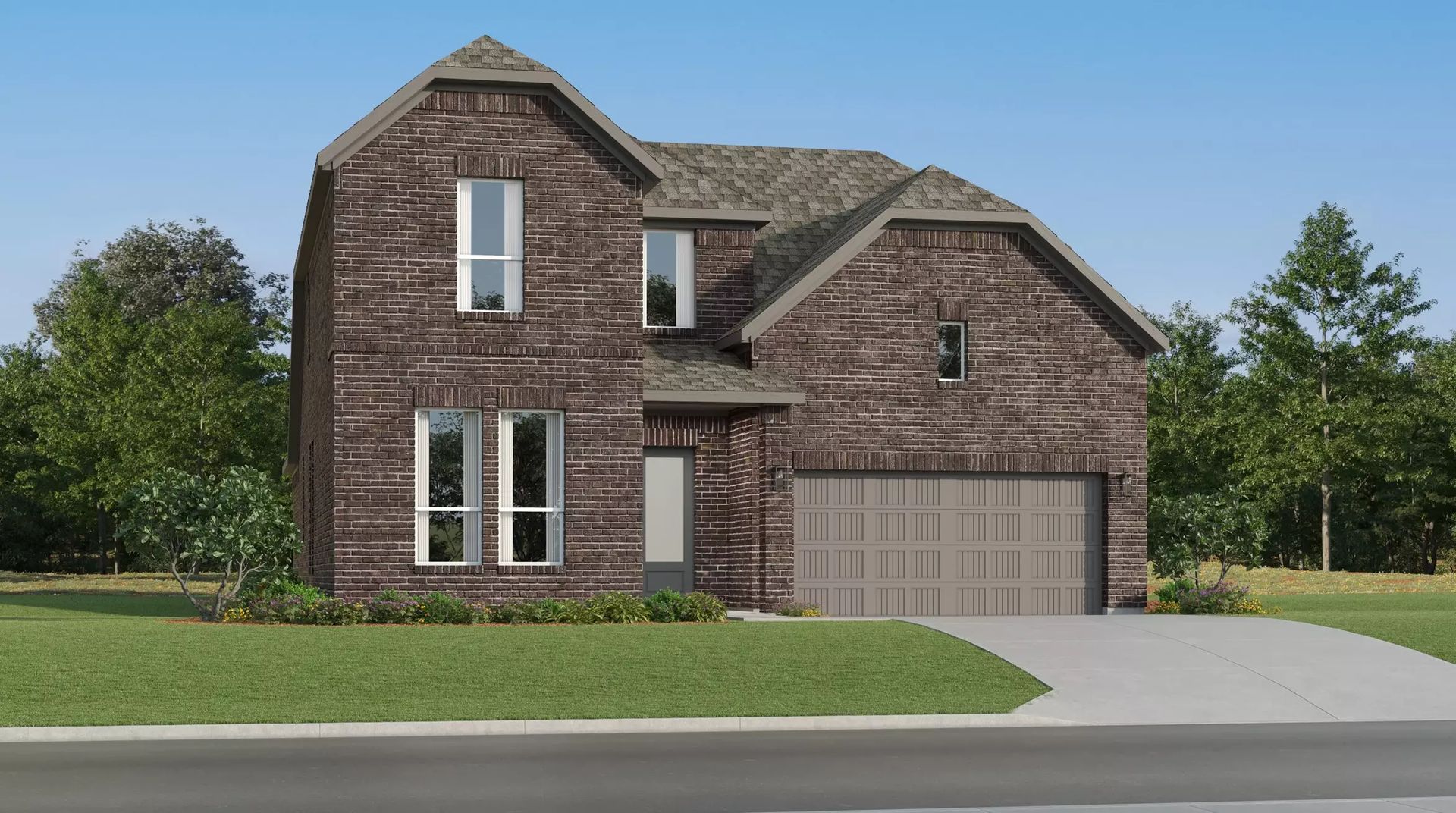 Builder exterior rendering of the Bridle home; illustrative image | Bridle住宅建商外观效果图，仅供示意
