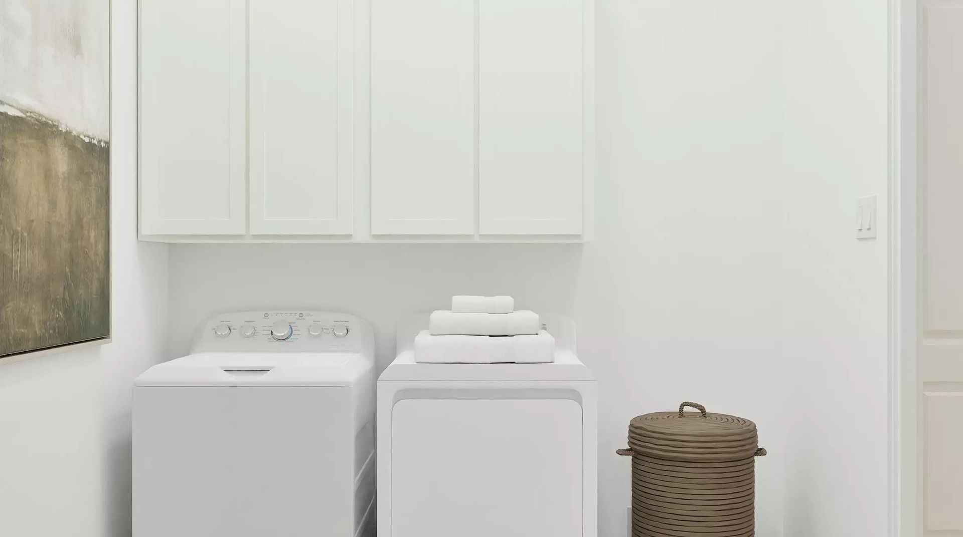 Builder rendering of the laundry room; illustrative image | 洗衣房建商效果图，仅供示意